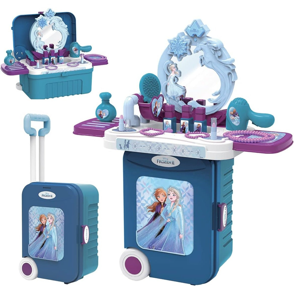 Disney Frozen2 Dressing Table Trolley Case 3 In 1, Blue