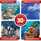Abacus Brands Virtual Reality Oceans! Gift Box - Illustrated Interactive VR Book and STEM Learning Activity Set - for