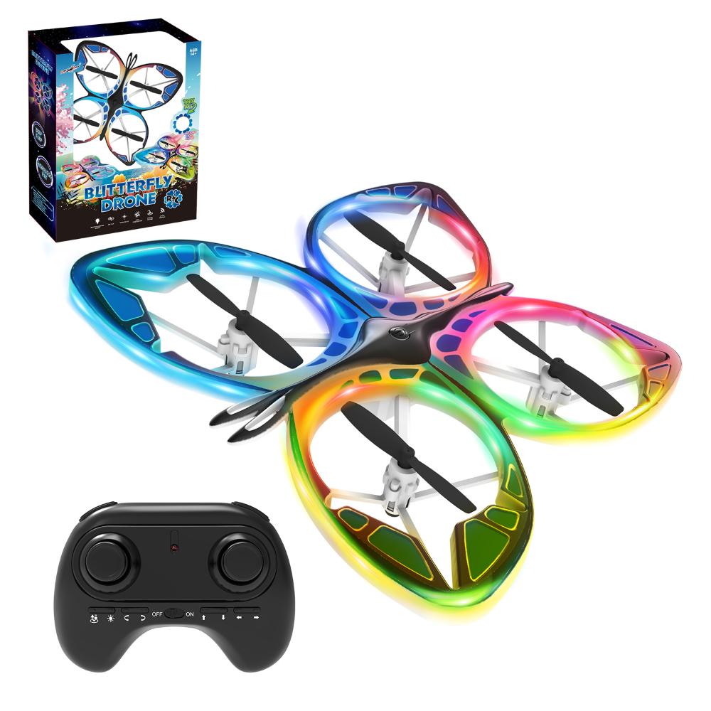 Sam Toys - Butterfly Drone 2.4ghz Remote Control Mini Quadcopter With Led Lights