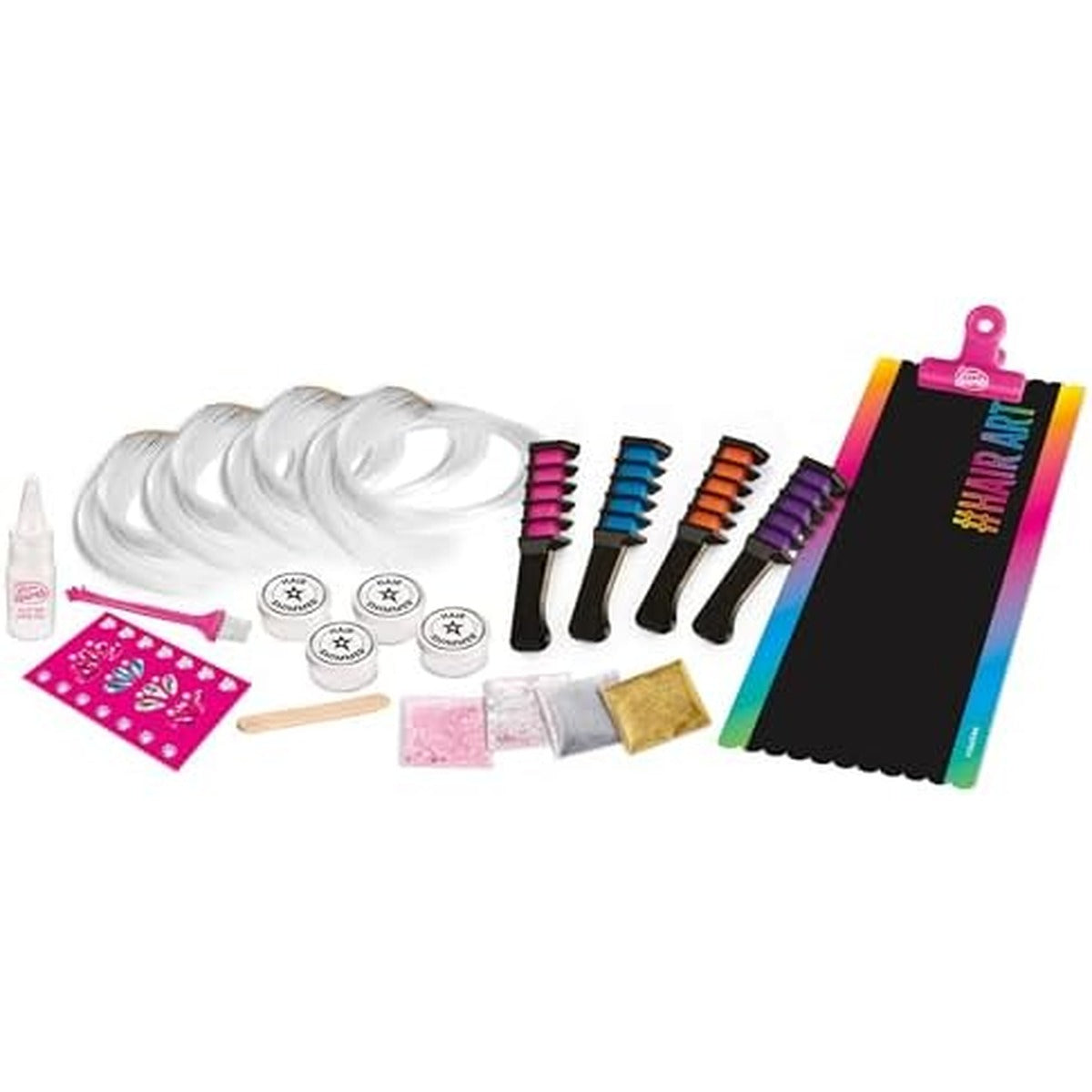 Shimmer N Sparkle Color FX Hair Extension Studio Kit with 4 Clip