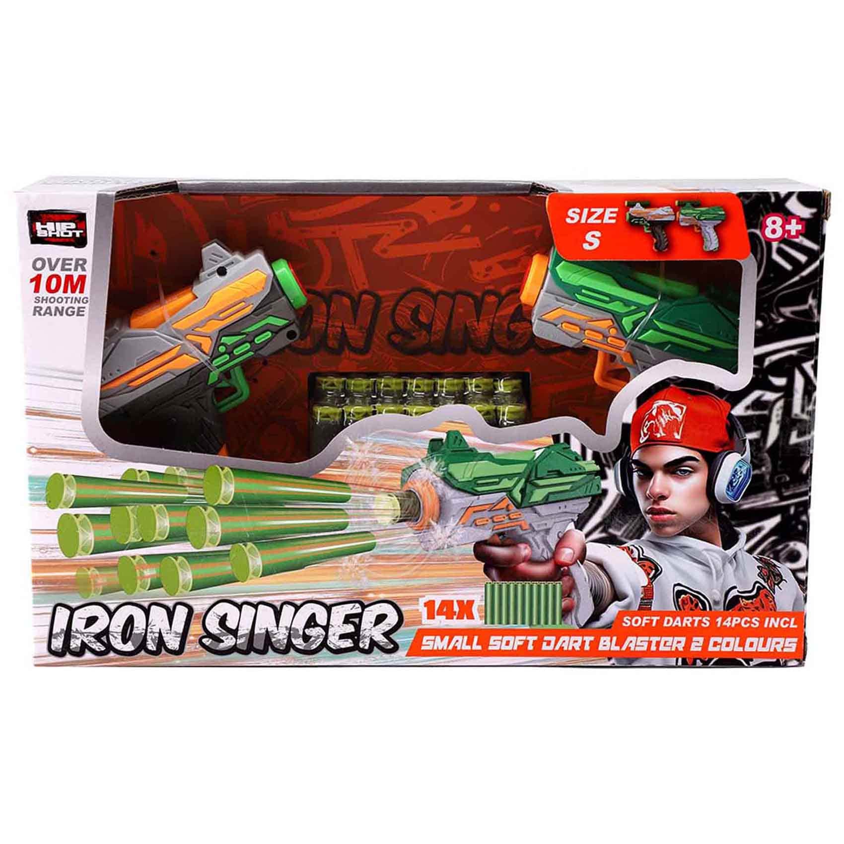 Hip Shot Combo Iron Singer Toy Dart Blaster Set