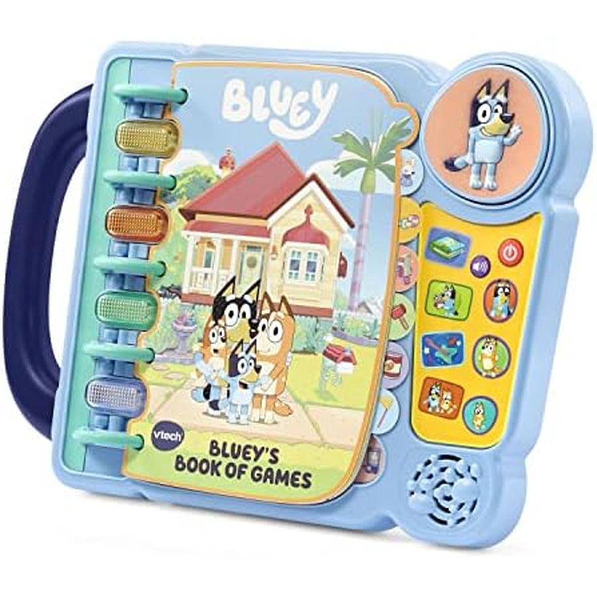 VTech Bluey's Book of Games, Official Bluey Book, Interactive Childrens Book, Educational Activity Toy with 4 Learning Modes, Gift for Kids Ages 3, 4, 5, 6 Years, English Version