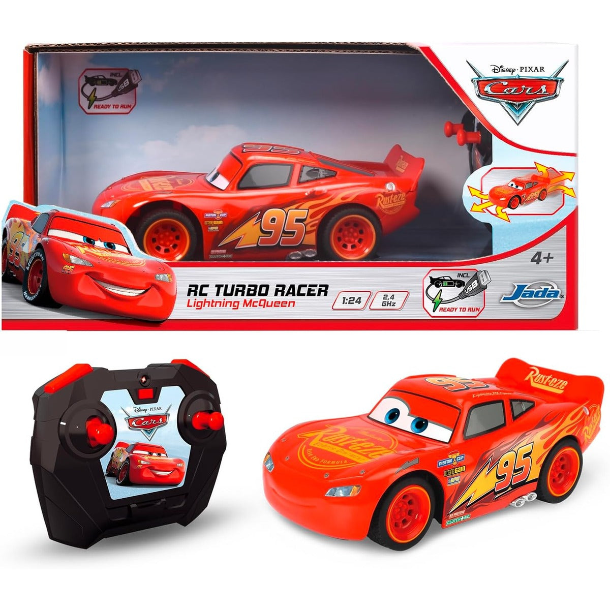 Disney Cars RC Turbo Racer Lightning McQueen 1:24 Modern
