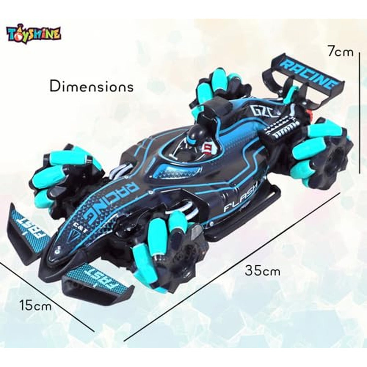 Toyshine F1 Fast RC Drift Car, Remote Control Car LED Lights 4WD 2.4GHz 360°Rotating RC Race Sport Stunt Car, High Speed Formula 1 Model Vehicle Toys Birthday Gifts for Kids Boys Age of 6-12 -Green