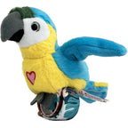 Happy Yappers Blue Parrot - Interactive Talking Plush Bird Toy for Kids Repeats Words Sings and Flaps Wings Rechargeable Educ