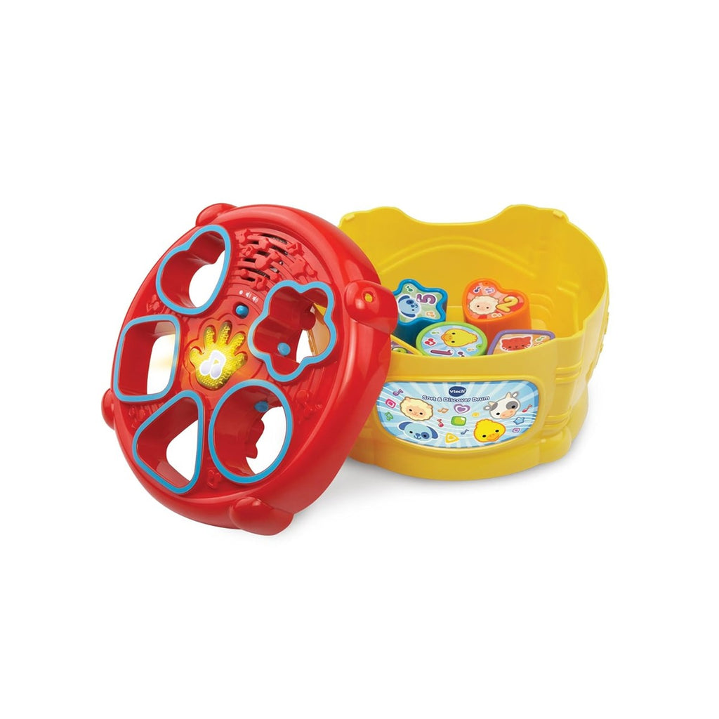 VTech Sort and Discover Drum, Musical Toy with Learning Games, Interactive Toy Suitable for Boys and Girls Aged 12 Months &amp; Over