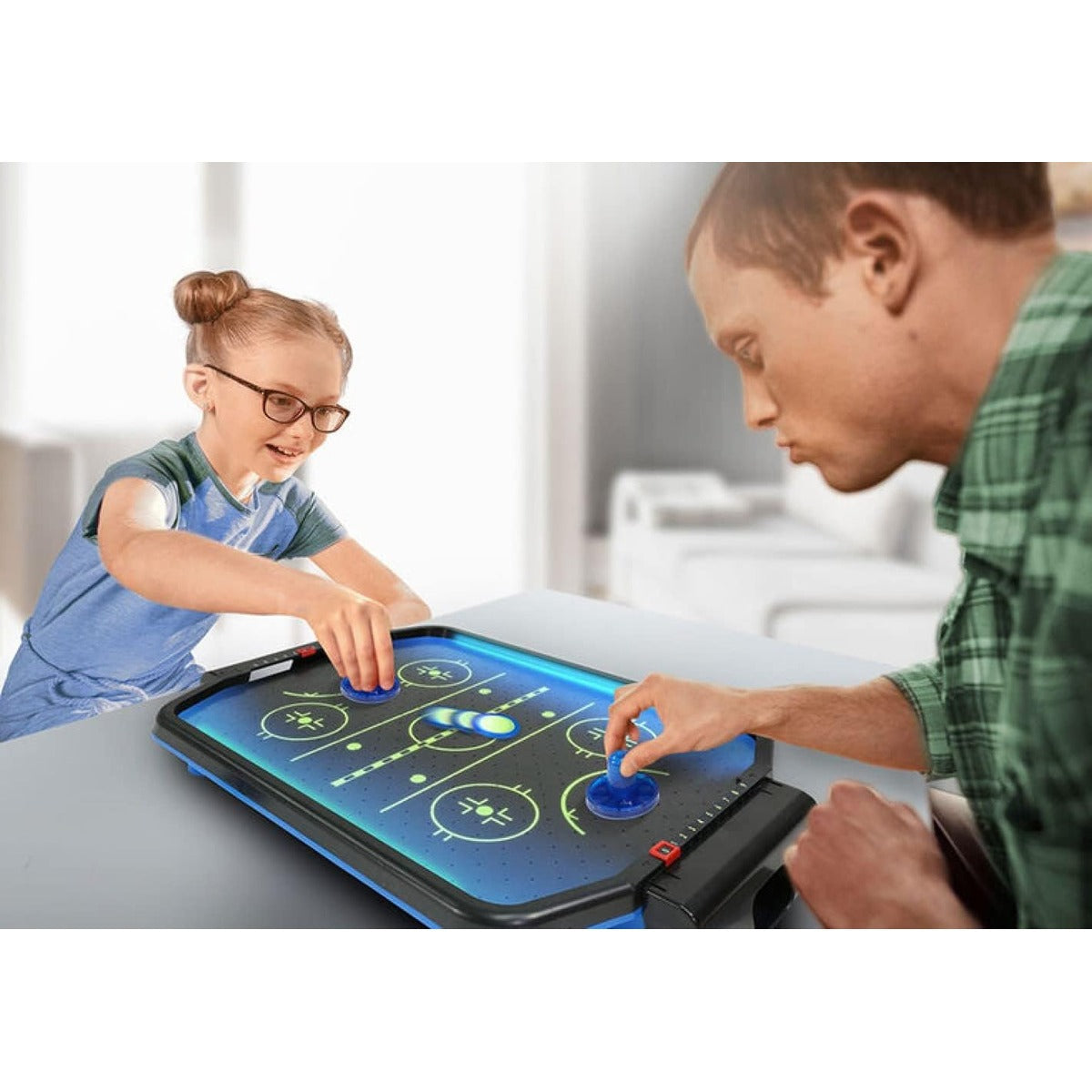 Merchant Ambassador Electronic Arcade Air Hockey (Neon Series)
