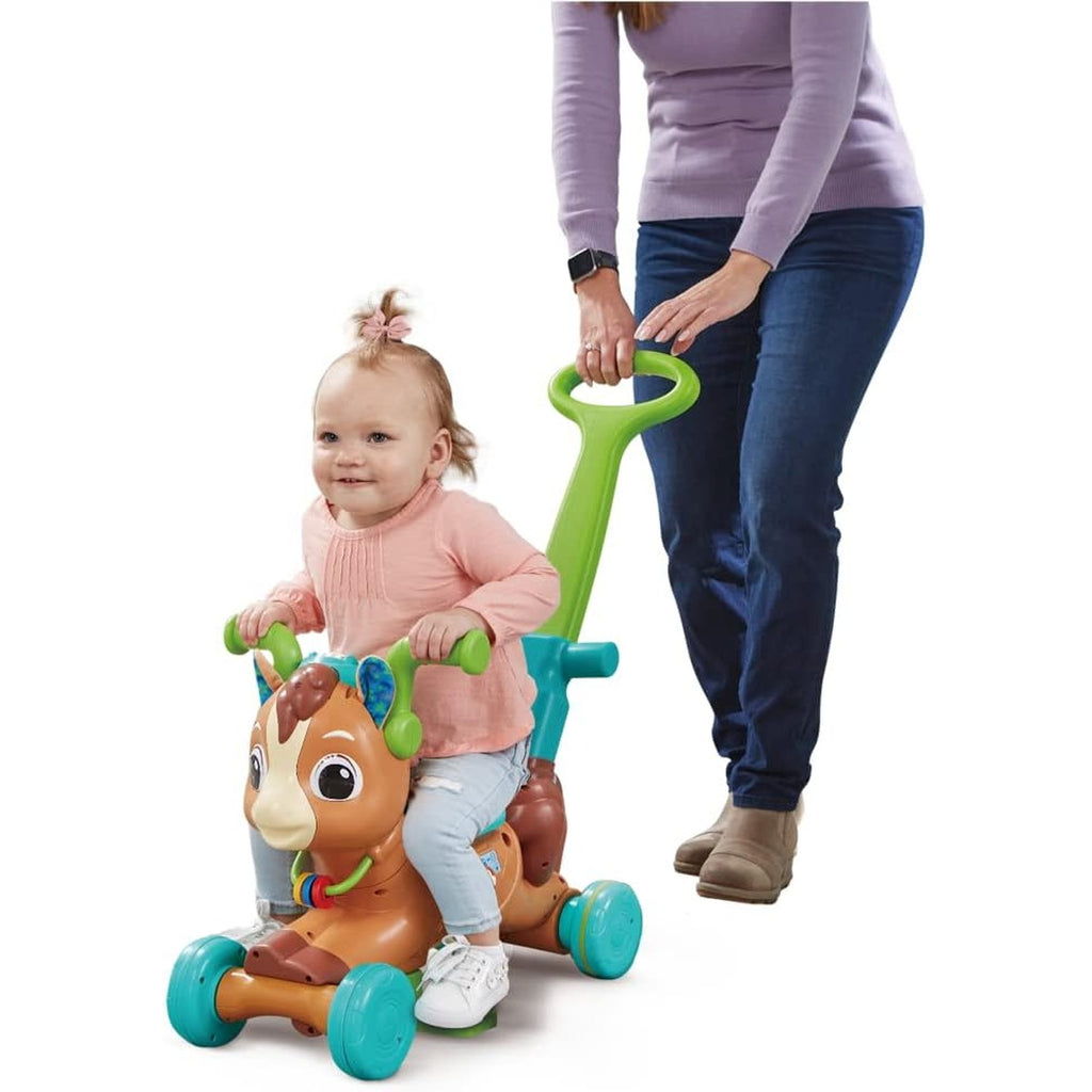 VTech 3-in-1 Bounce &amp; Go Pony | Interactive &amp; Educational Push, Ride &amp; Bounce Along Toy with Games | Suitable for Boys &amp; Girls 18-36 Months, English Version