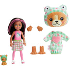 Barbie Cutie Reveal Chelsea Doll & Accessories, Animal Plush Costume & 6 Surprises Including Color Change, Puppy as Frog Dog/