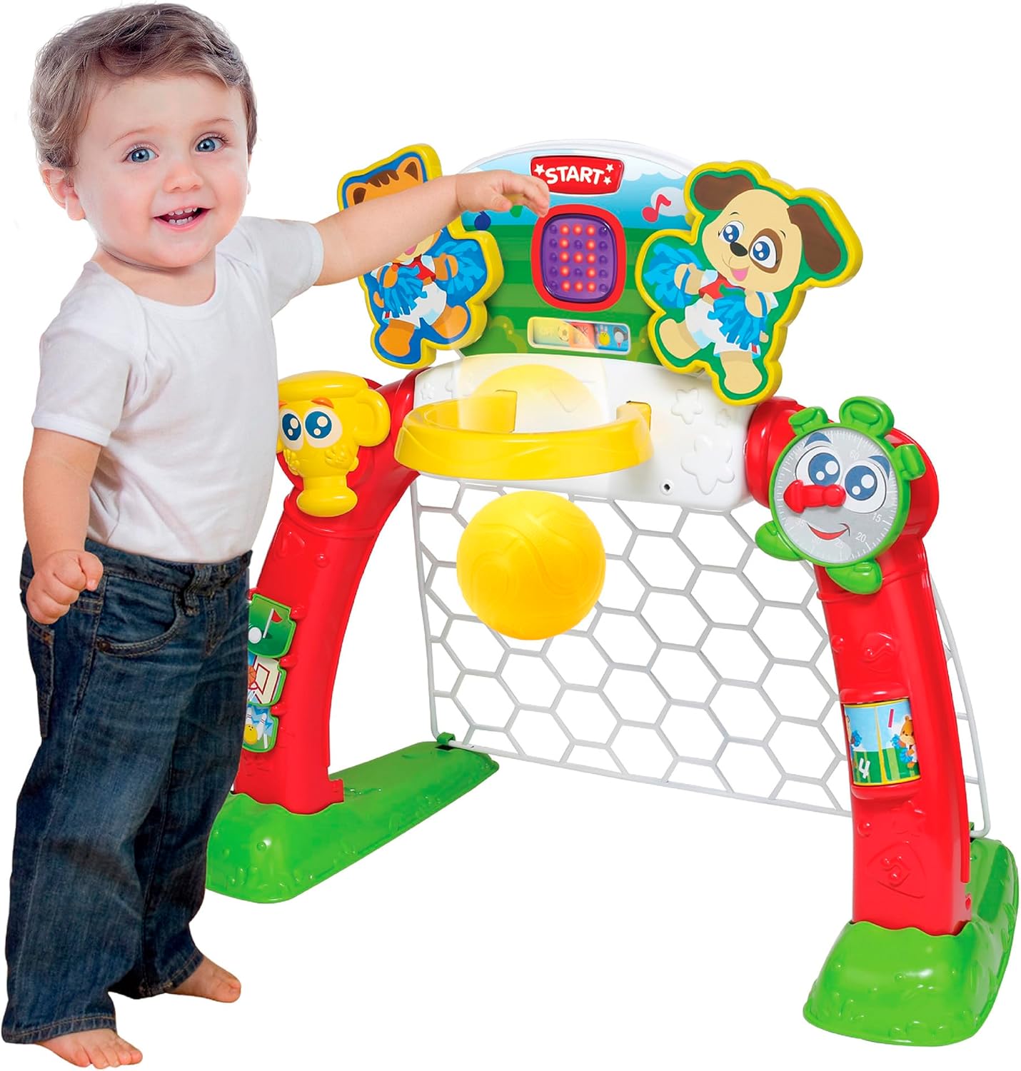 Winfun: 4-in-1 Sports Center - 4 Modes: Soccer, Basketball, Bowling, &amp; Golf, LED Screen, Transforming Interactive Toy, Toddlers &amp; Kids Ages 18mo+