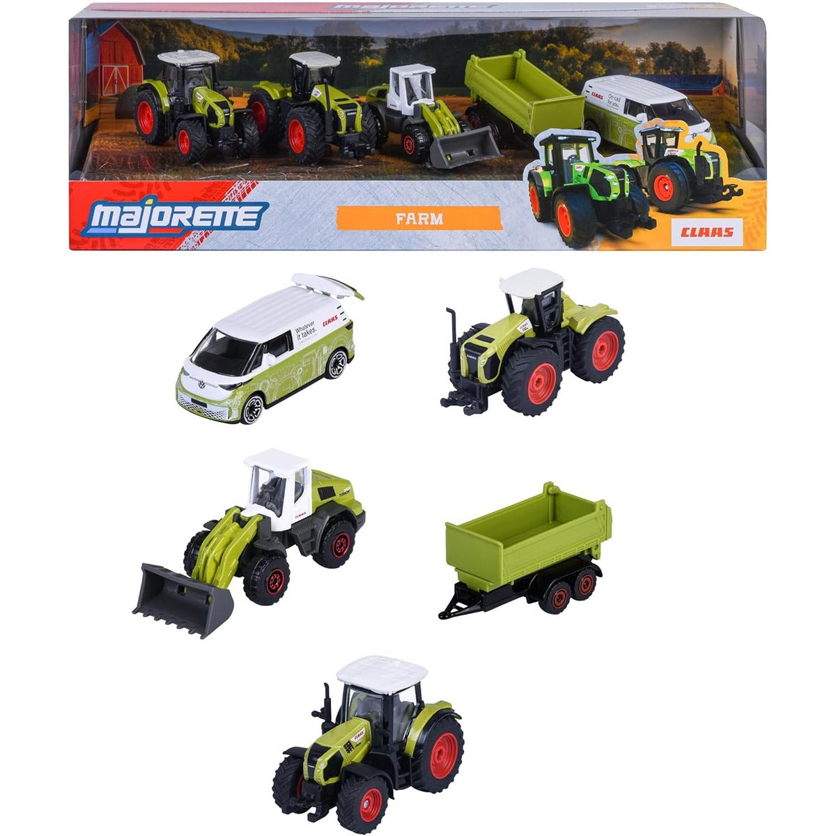 Majorette Claas Farm Car Set (5 Model Cars)