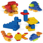 PicassoTiles 100 Piece Large Construction Brick Building Blocks STEM Bricks Toy Set Creative Learning Early Education Playset 5 Colors 4 Unique Shapes Mix & Match Toys for Kids Boys Girls Child Age 3+