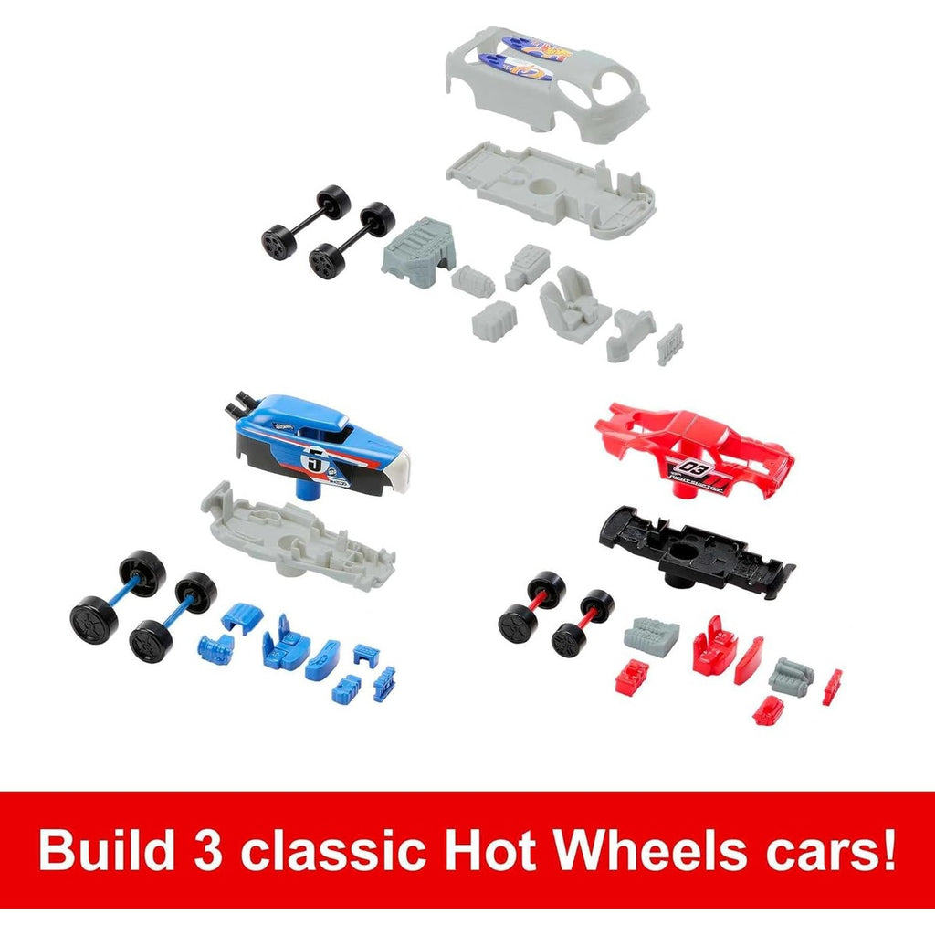 Mattel Games Hot Wheels Build ‘N Slam Kids Game with Buildable Classic Cars