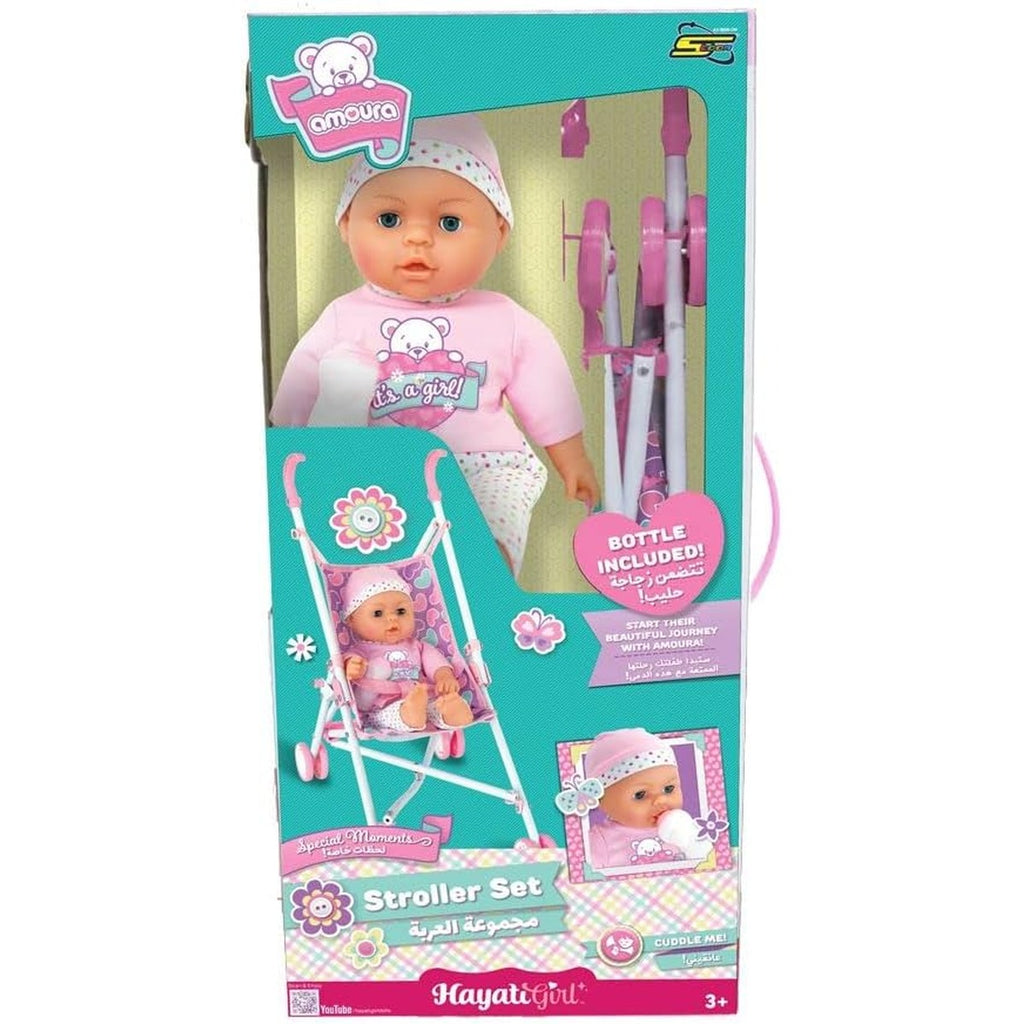 Hayati Baby Amoura Stroller Set With Doll, Multicolor, 81863