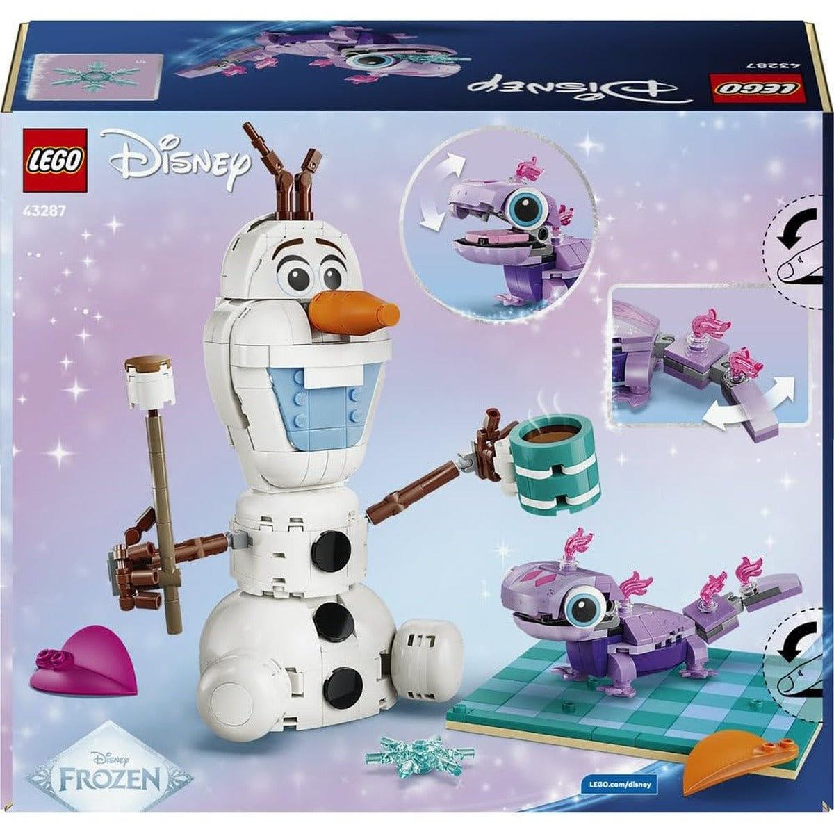 LEGO | Disney Frozen Olaf and Bruni's Picnic Fun Toy - Snowman Figure w/a Picnic Blanket & Accessories - DIY Bedroom