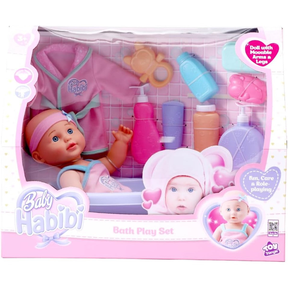 Baby Habibi Doll Bath Play Set 14inch