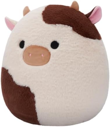 SQCR - Plush 12 Ronnie - Brown and White Cow - Fuzzamallows