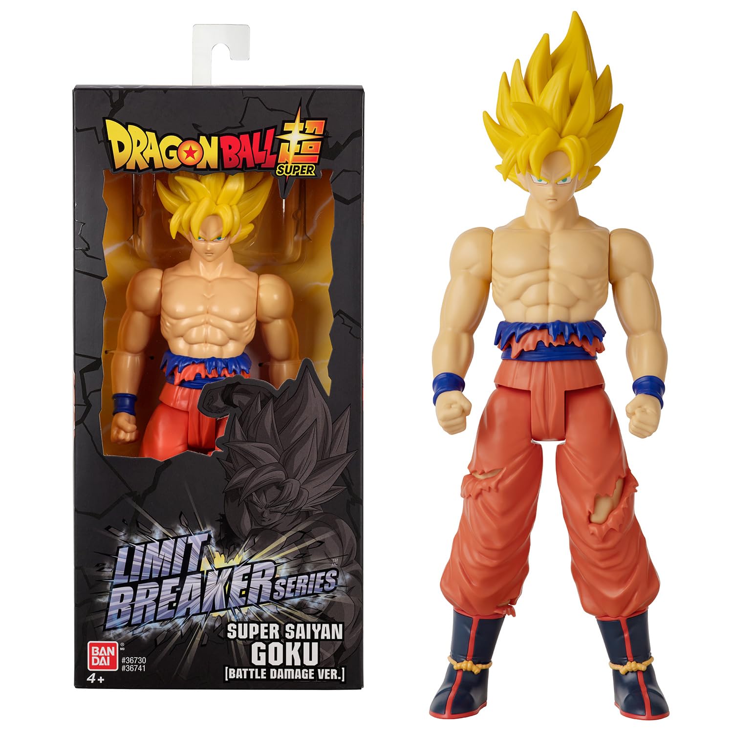 Bandai Dragon Ball Limit Breaker 30 cm Anime Figure - Super Saiyan Goku (Battle Damage Version), (36741)