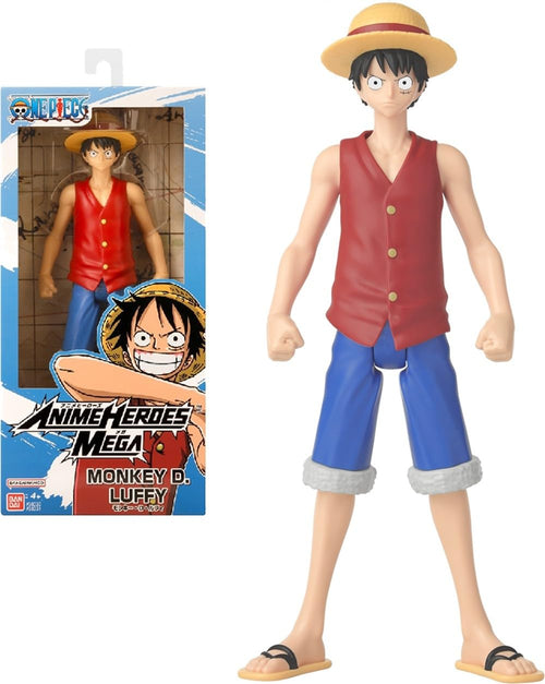 Bandai - Anime Heroes - One Piece - Anime Heroes Mega 30 cm Luffy Figurine - Large Luffy Action Figure - Official One Piece License - Children's Toy 4+ - 38331