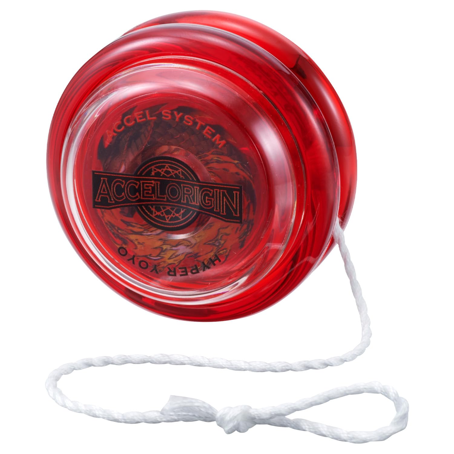 Bandai 60001 Accel Hyper Red Yo-Yo, Skill Game, Optimal Yoyo for Children 8 Years, with its Accel System, Test All Tricks Eas