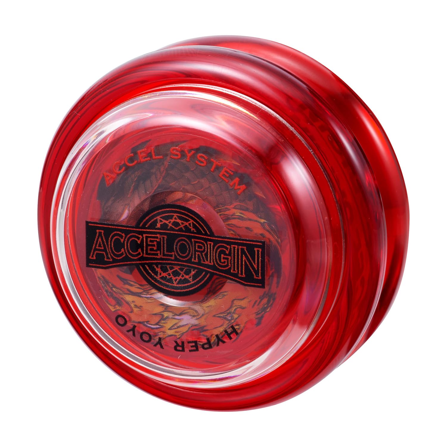 Bandai 60001 Accel Hyper Red Yo-Yo, Skill Game, Optimal Yoyo for Children 8 Years, with its Accel System, Test All Tricks Eas