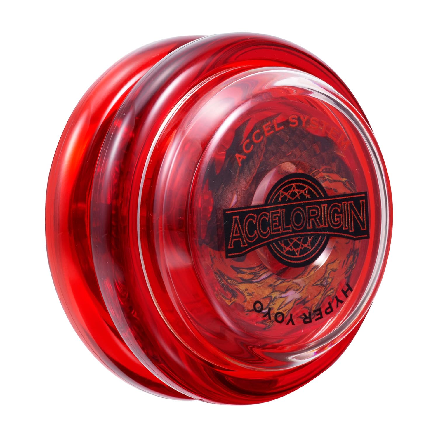 Bandai 60001 Accel Hyper Red Yo-Yo, Skill Game, Optimal Yoyo for Children 8 Years, with its Accel System, Test All Tricks Eas