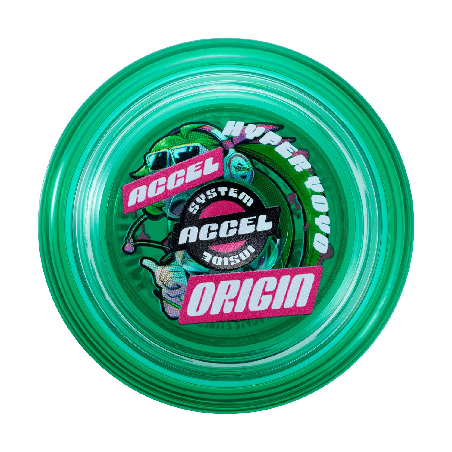 Bandai 60006 Accel Hyper Green Yo-Yo, Skill Game, Optimal Yoyo for Children 8 Years, with its Accel System, Test All Tricks E