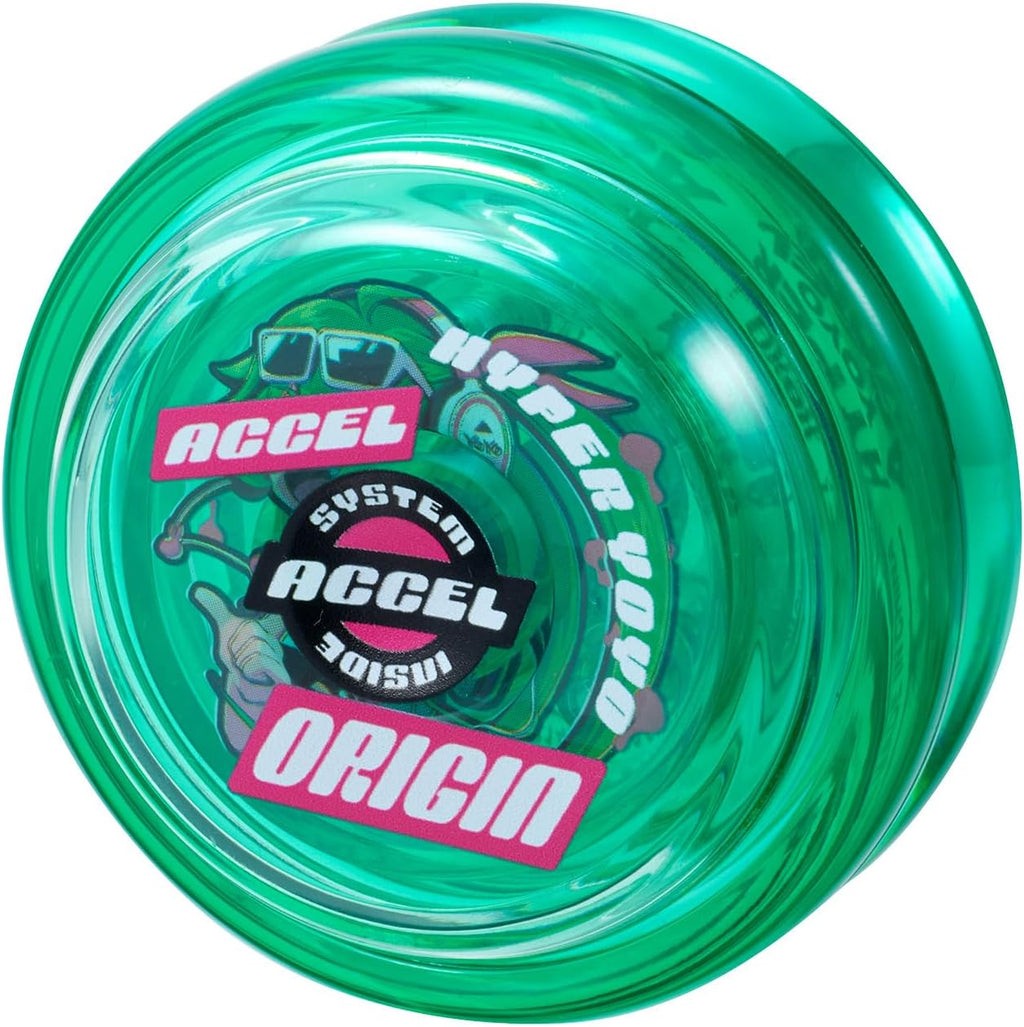 Bandai 60006 Accel Hyper Green Yo-Yo, Skill Game, Optimal Yoyo for Children 8 Years, with its Accel System, Test All Tricks E