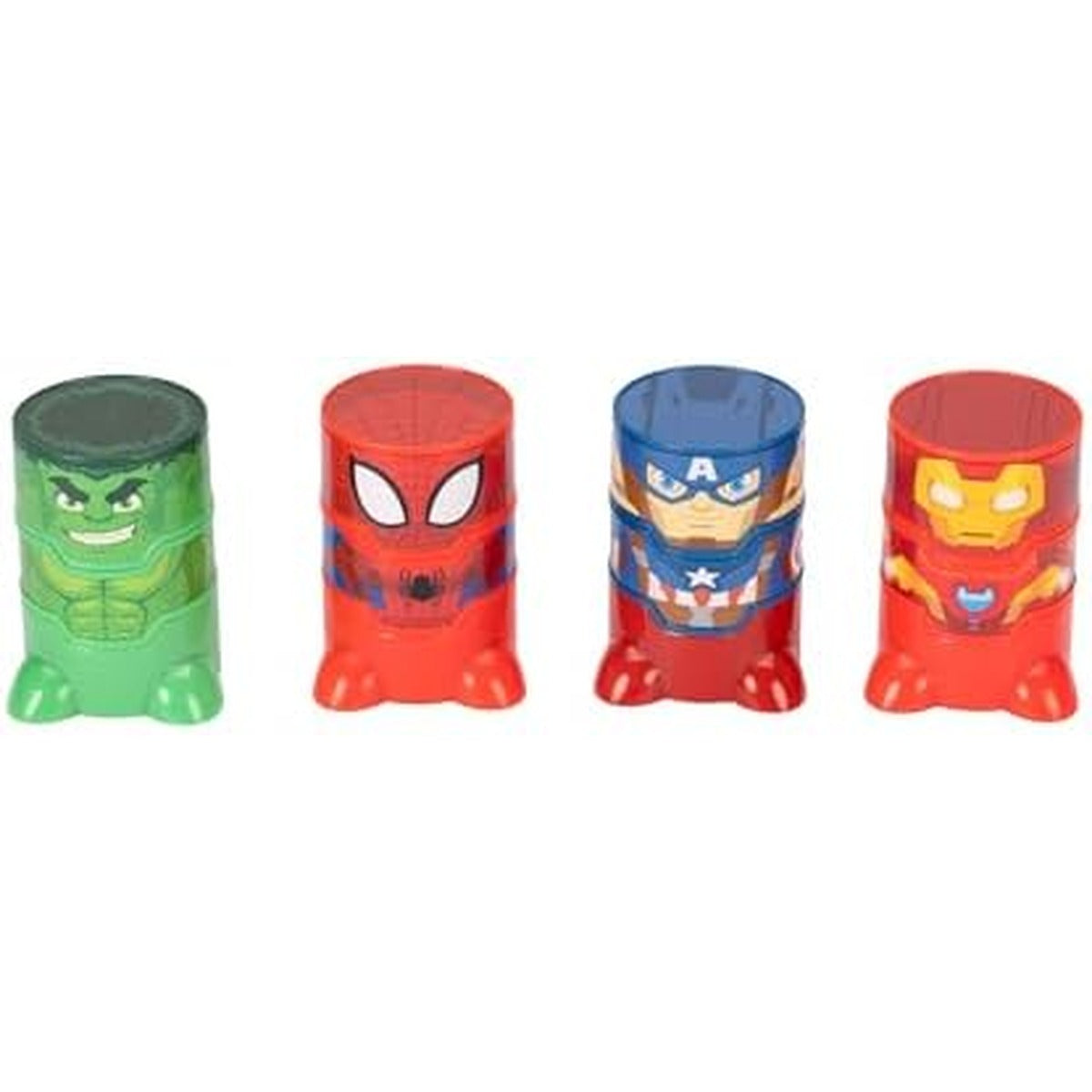 CHUBU POP Marvel Figures 4-Pack Officially Licensed Bendable Fun Iconic Characters, Great Sensory Fidget Play Pop Out Tubes