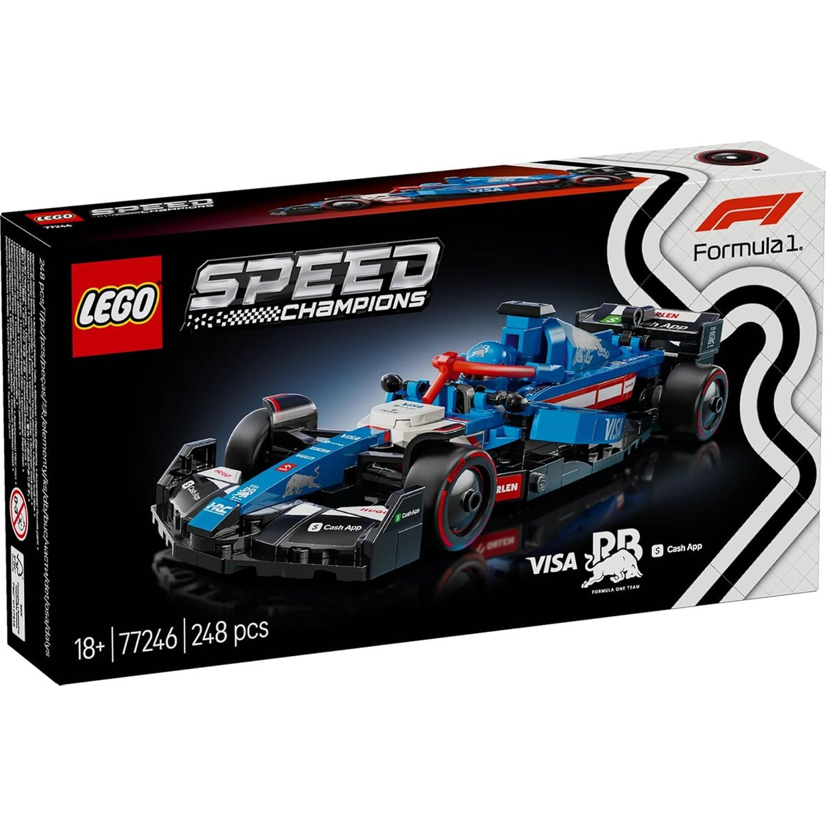 LEGO 77246 Speed Champion Visa Cash App RB VCARB 01 F1(R) Race Car Toy