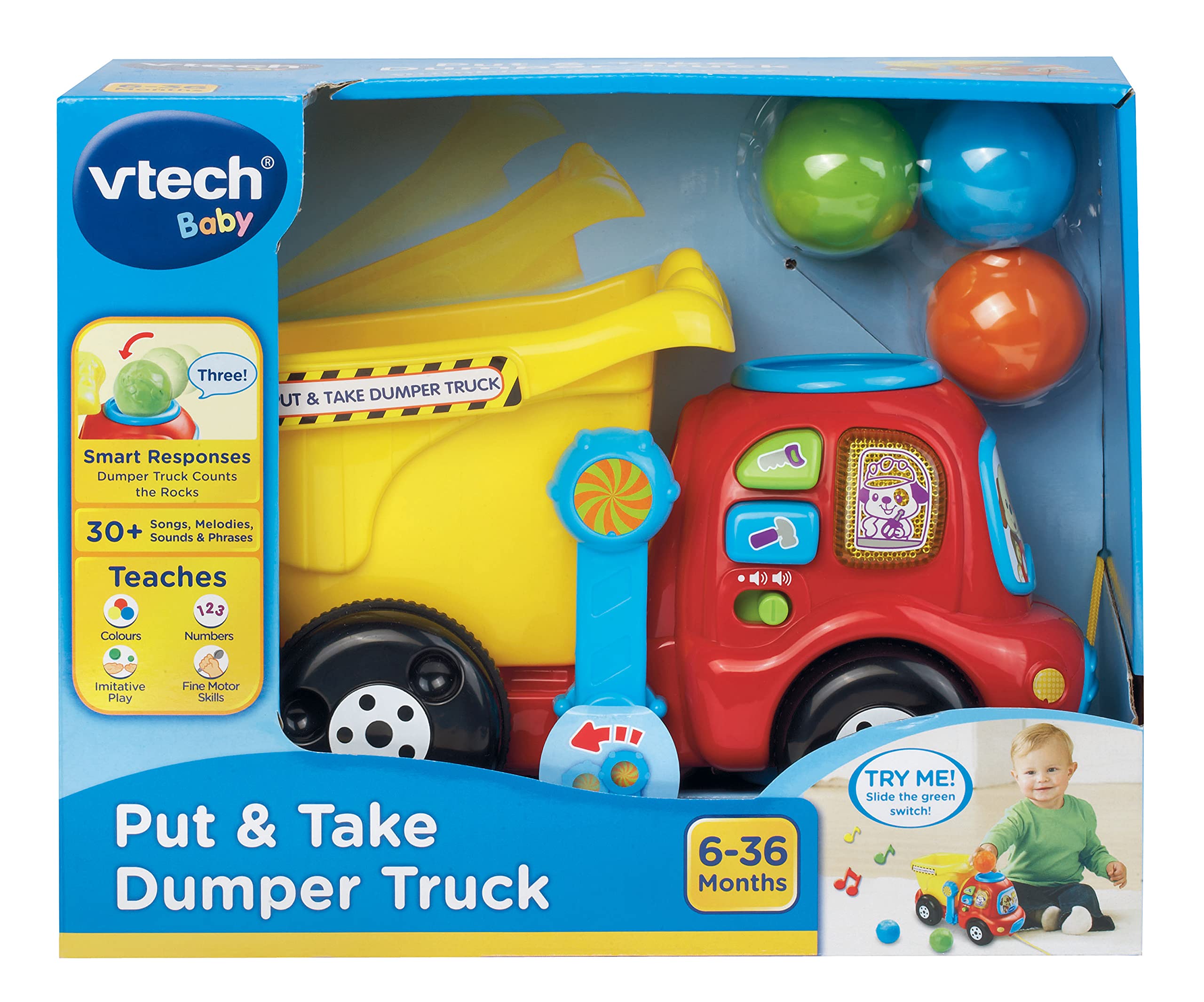 VTech Put and Take Dumper Truck, Baby Interactive Toys for Toddlers