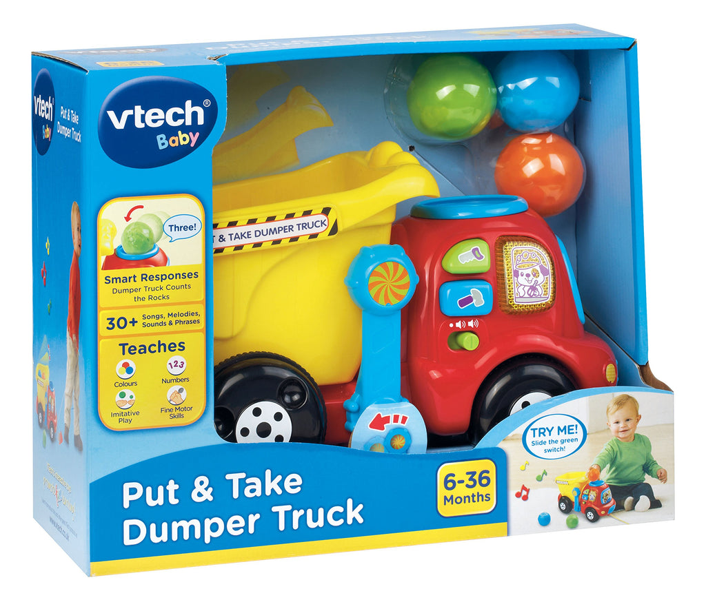 VTech Put and Take Dumper Truck, Baby Interactive Toys for Toddlers