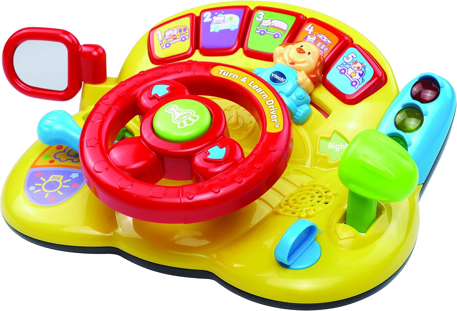 VTech Turn and Learn Driver, Yellow 10.8" x 4.3" x 8.9" Yellow