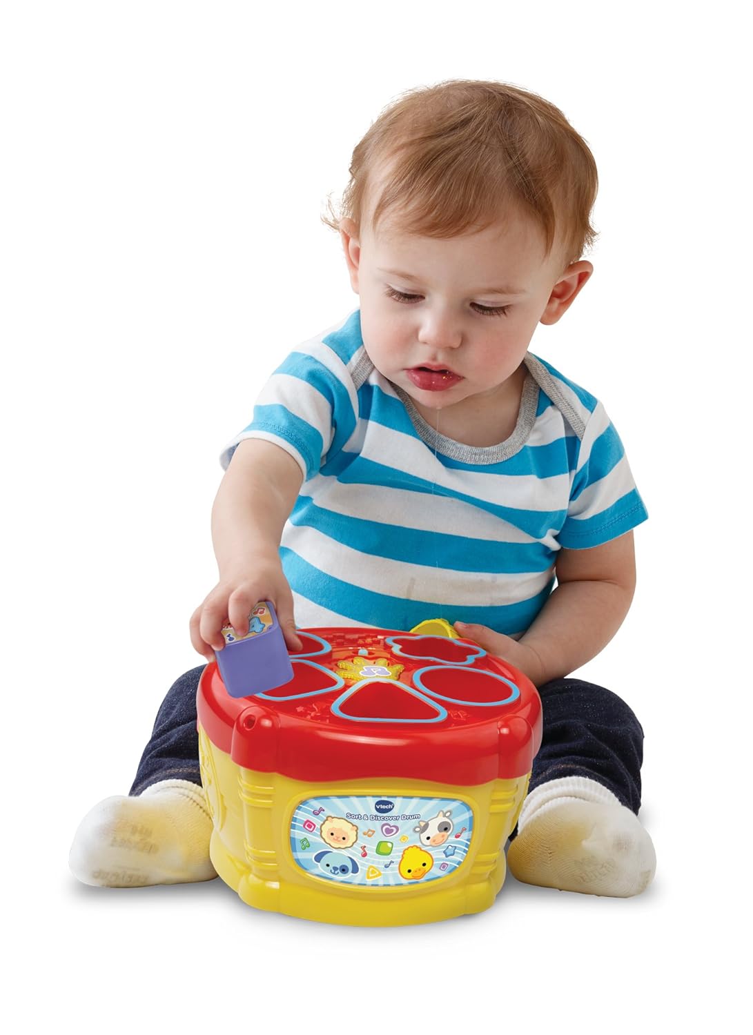 VTech Sort and Discover Drum, Musical Toy with Learning Games, Interactive Toy Suitable for Boys and Girls Aged 12 Months &amp; Over