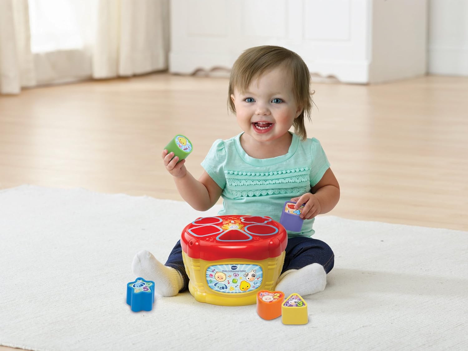 VTech Sort and Discover Drum, Musical Toy with Learning Games, Interactive Toy Suitable for Boys and Girls Aged 12 Months &amp; Over