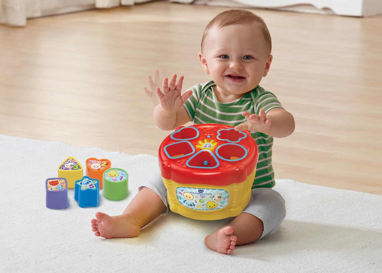 VTech Sort and Discover Drum, Musical Toy with Learning Games, Interactive Toy Suitable for Boys and Girls Aged 12 Months &amp; Over