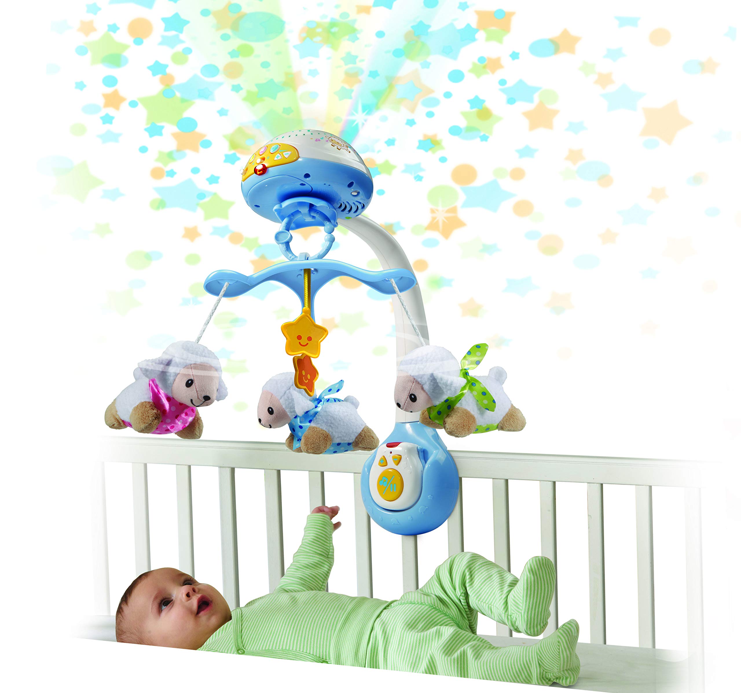 VTech Lullaby Lambs Mobile (Blue), Baby Night Light Projector