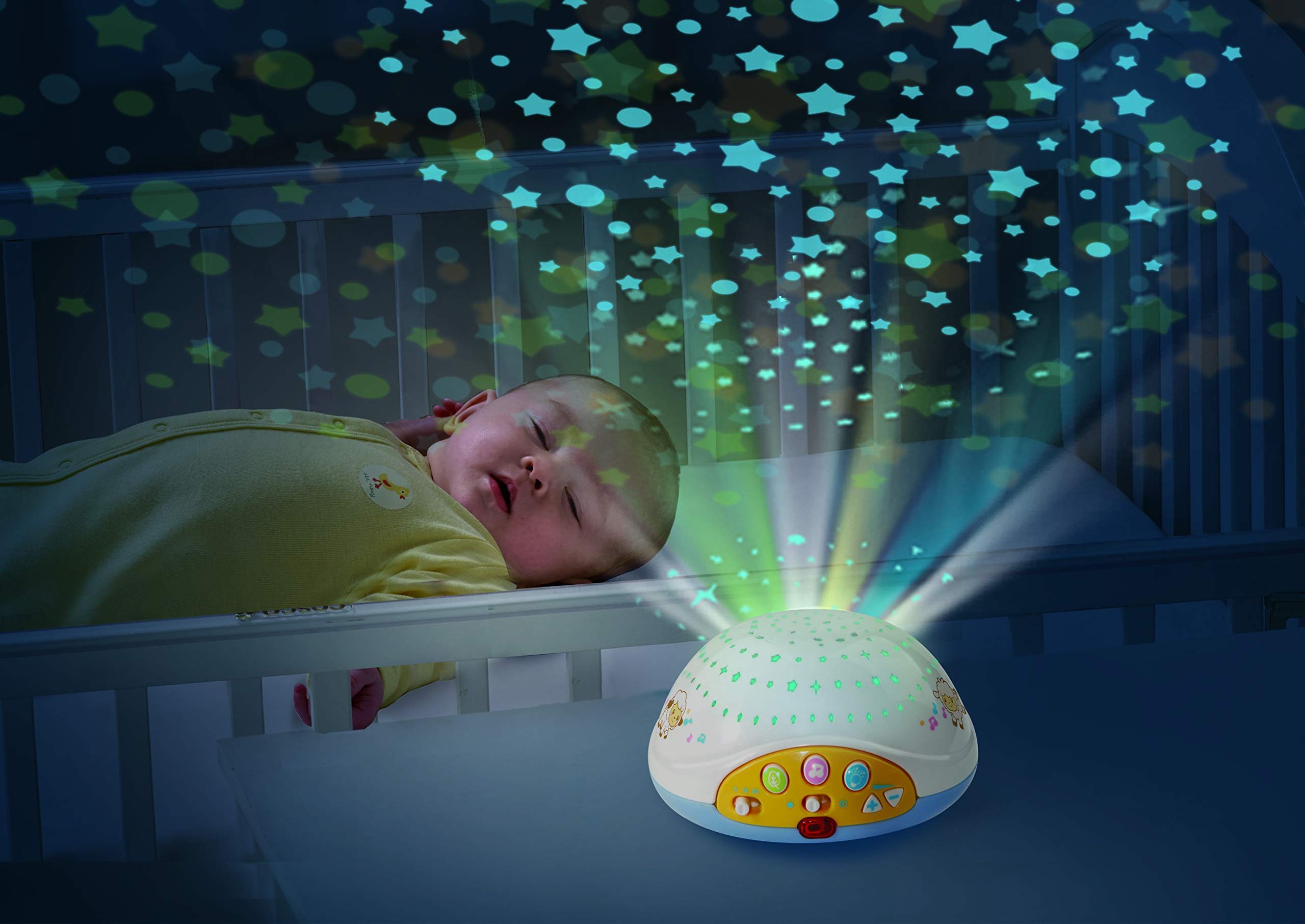 VTech Lullaby Lambs Mobile (Blue), Baby Night Light Projector