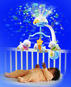 VTech Lullaby Lambs Mobile (Blue), Baby Night Light Projector