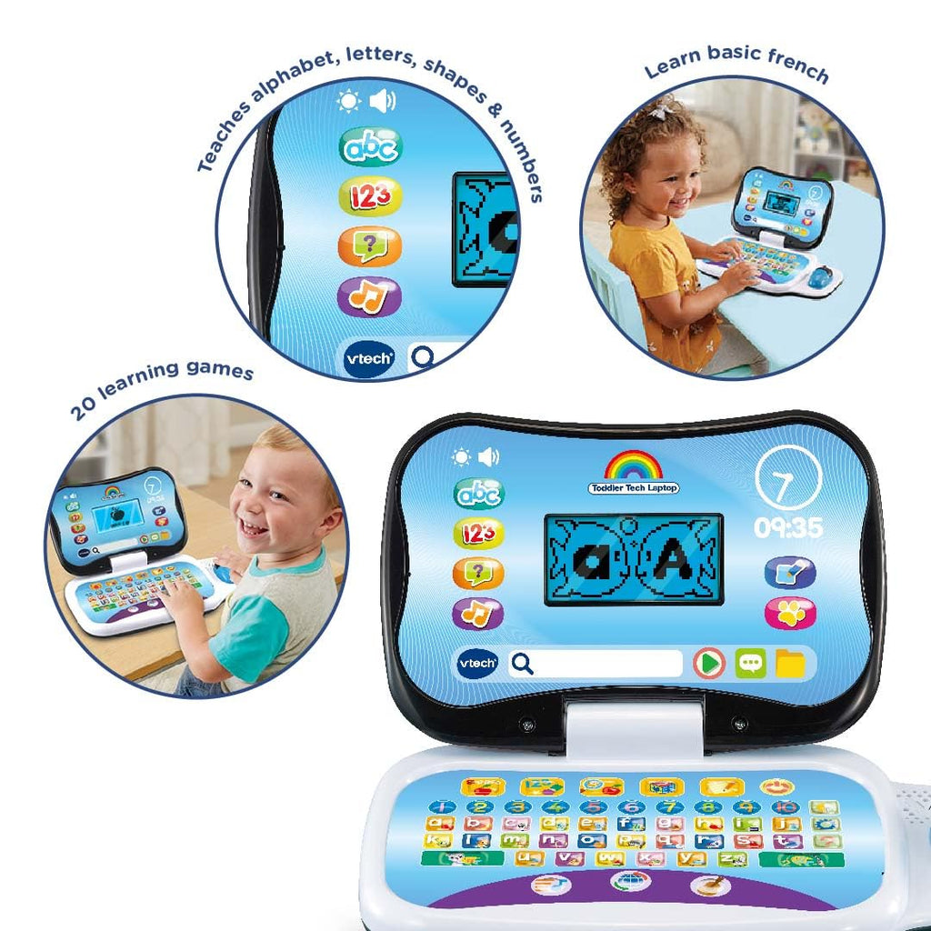 VTech Toddler Tech Laptop, Interactive Educational Computer Toy