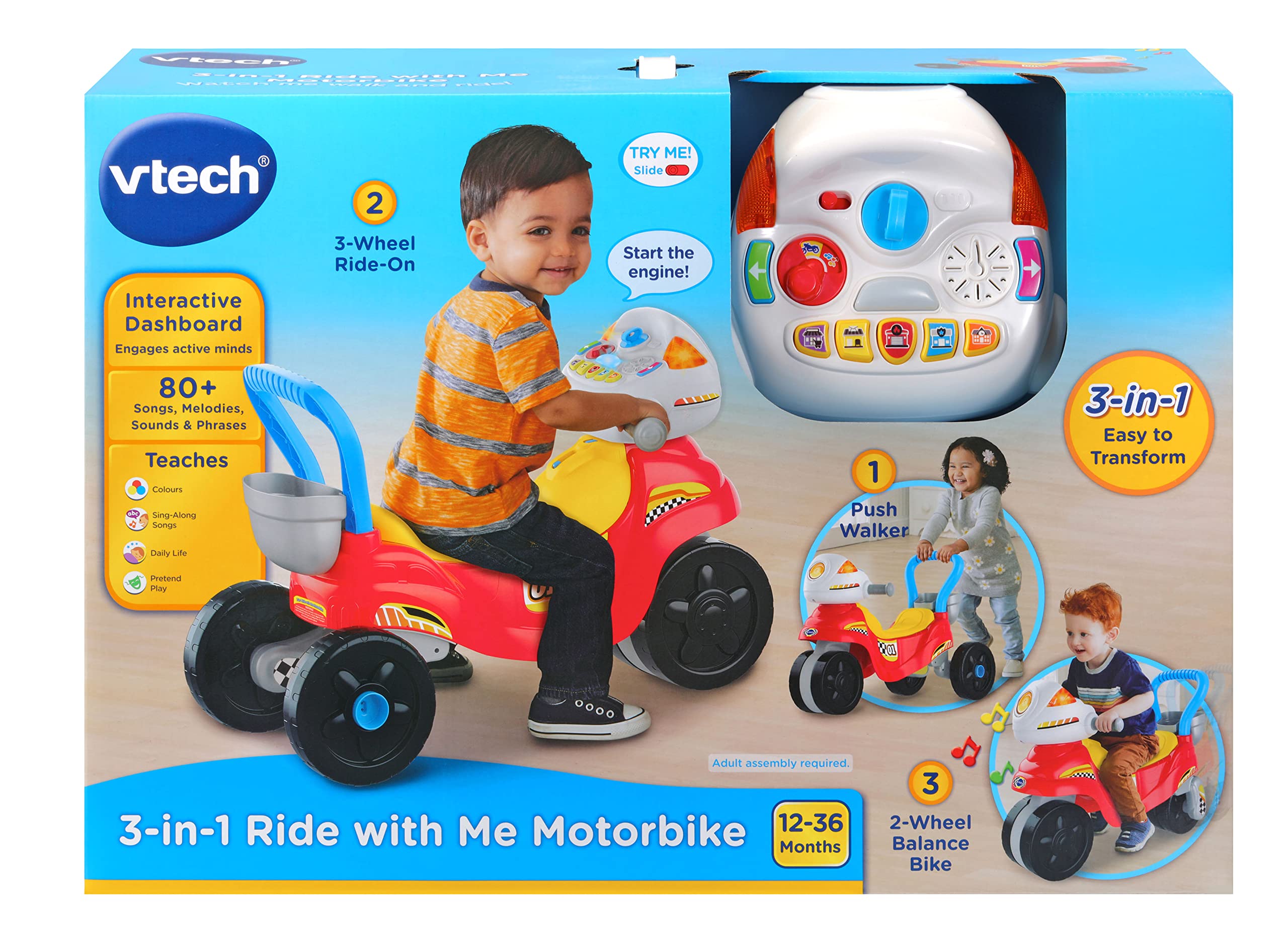Vtech 529463 3-in1 Ride with Me Motorbike
