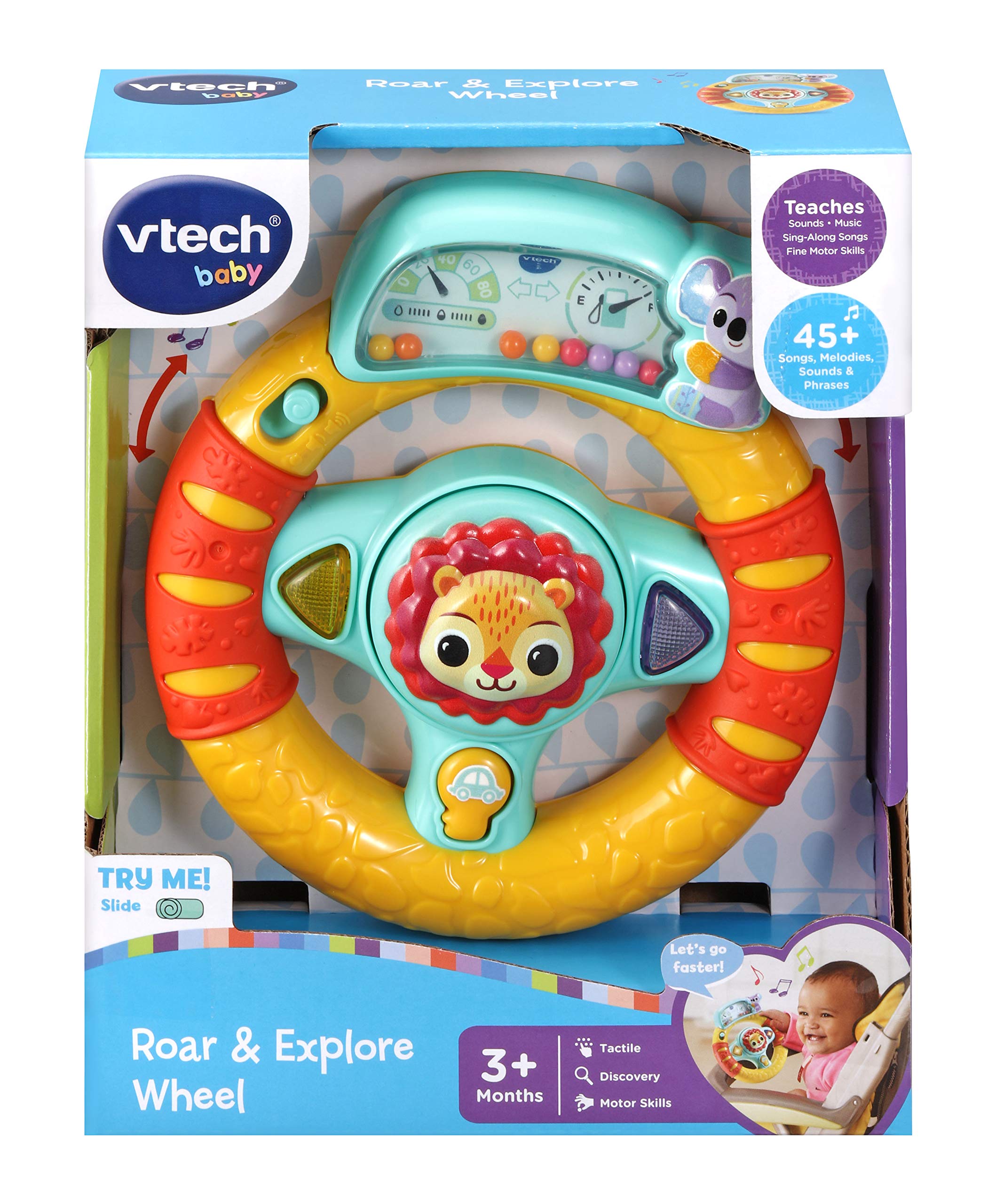 VTech Baby Roar & Explore Wheel, Interactive Baby Toy with Phrases