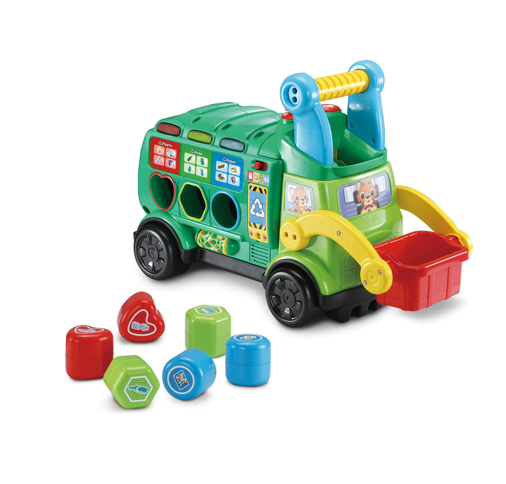 VTech Ride & Go Recycling Truck, Toy Truck Made with 100% Reclaimed Plastic