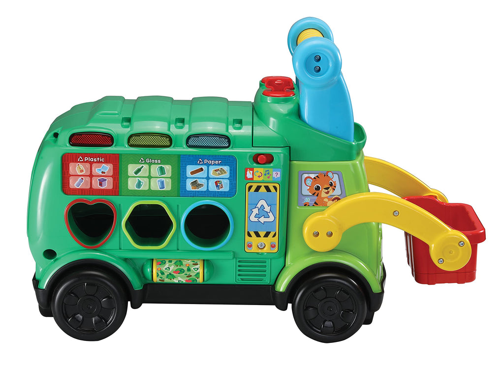 VTech Ride & Go Recycling Truck, Toy Truck Made with 100% Reclaimed Plastic