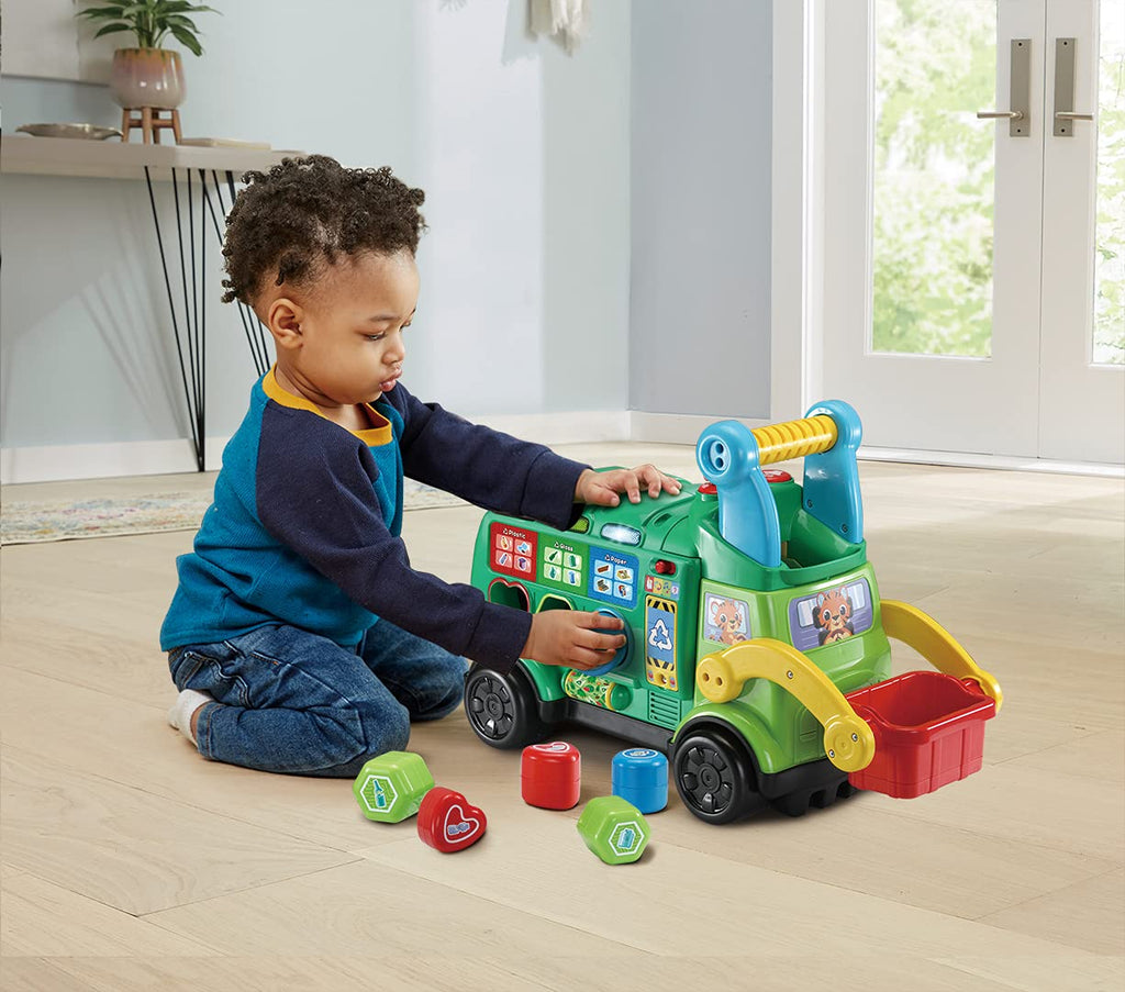 VTech Ride & Go Recycling Truck, Toy Truck Made with 100% Reclaimed Plastic