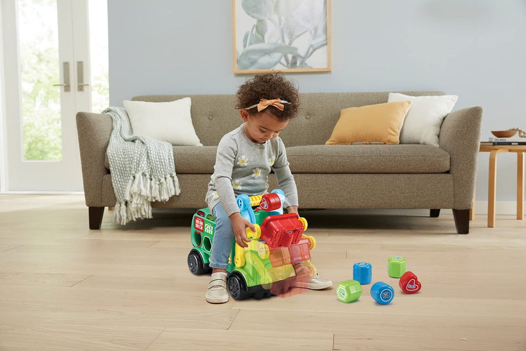 VTech Ride & Go Recycling Truck, Toy Truck Made with 100% Reclaimed Plastic