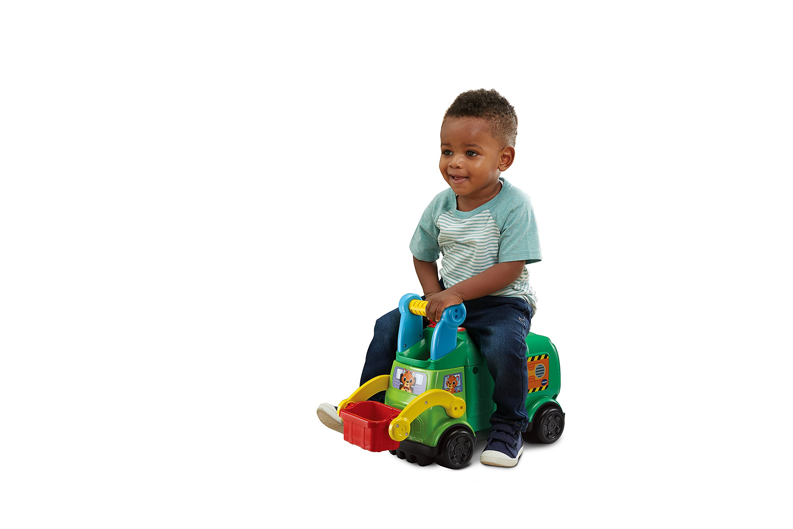 VTech Ride & Go Recycling Truck, Toy Truck Made with 100% Reclaimed Plastic