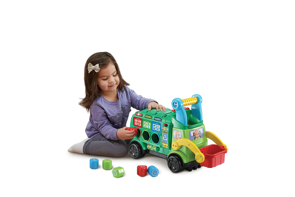 VTech Ride & Go Recycling Truck, Toy Truck Made with 100% Reclaimed Plastic