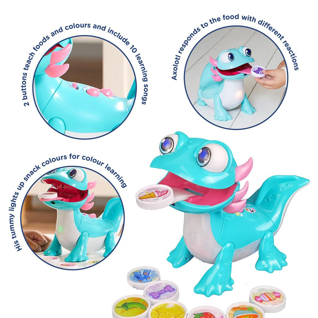 VTech Tasty Treats Axolotl, Interactive Toddler Toy with Fun Reactions
