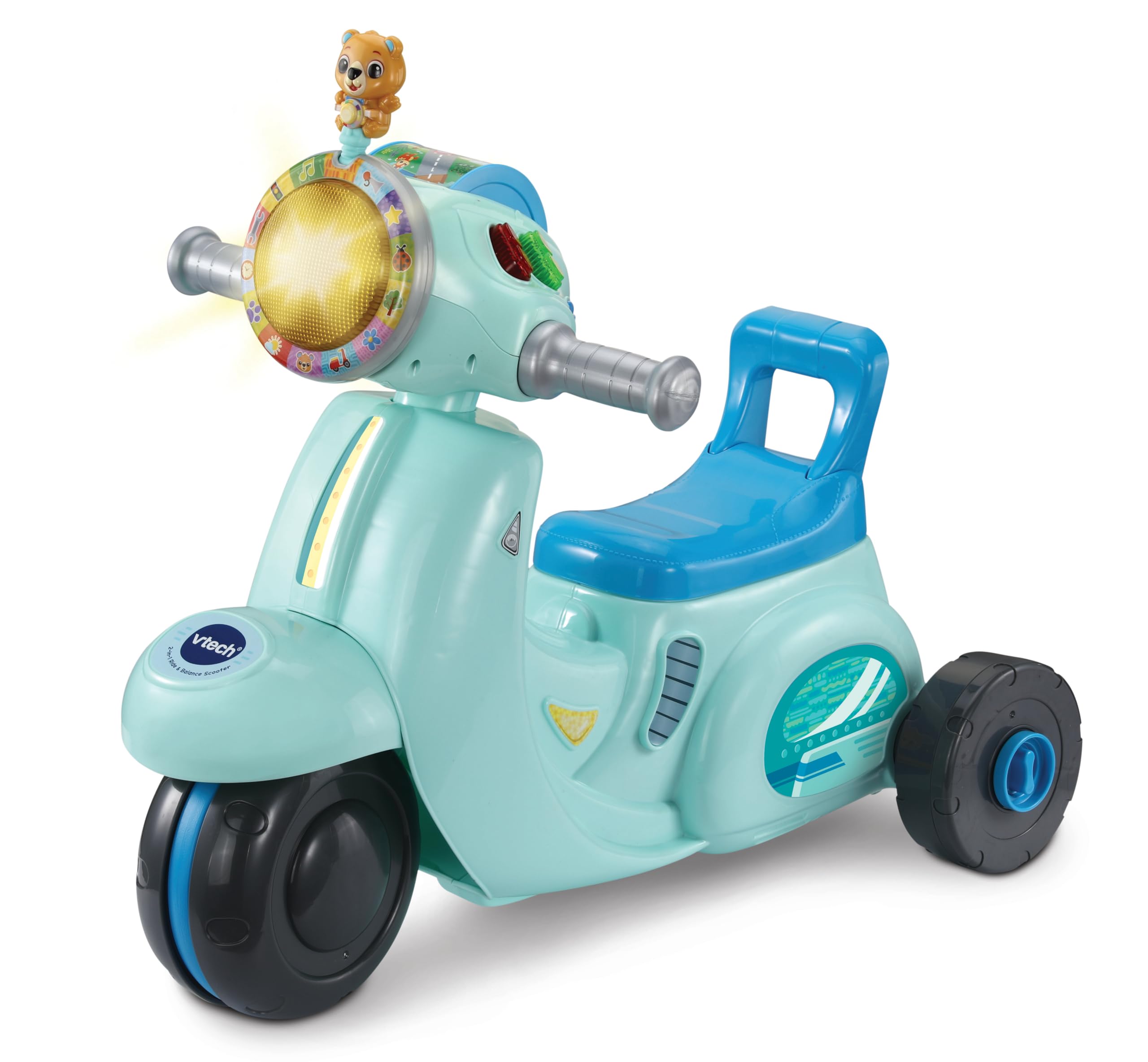 VTech Baby 2-in-1 Ride & Balance Scooter, Blue